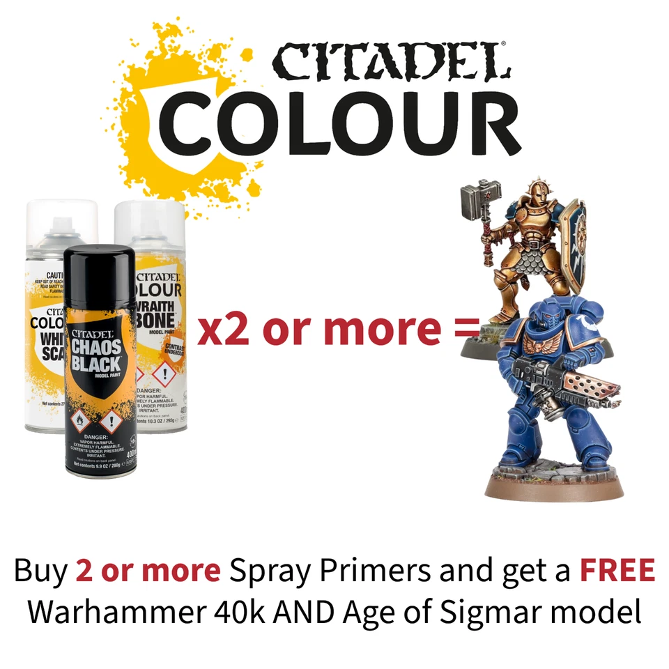GAMES WORKSHOP Citadel Colour | Spray Primer | Premium Quality Primers for Models & Miniatures