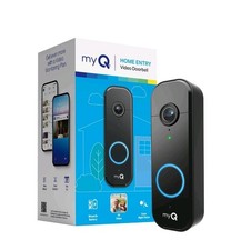Video Timbre Chamberlain myQ | Cámara 2K, Batería/Cableado, Color Negro Noche