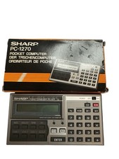 Sharp PC-1270 Vintage Pocket Computer All Original With Owners Manual And Box