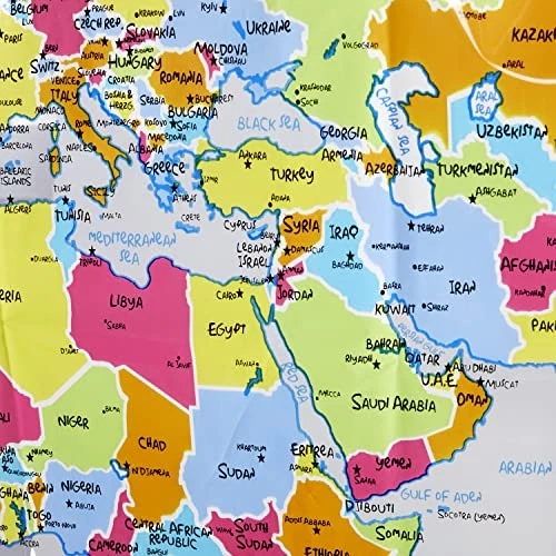 Cortina de Ducha SKL Home The World, Multi 70x72 Foto 4 de 4