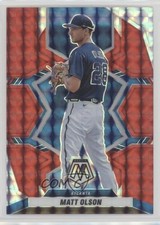 2022 Panini Mosaic Red Mosaic Prizm Matt Olson #73 2qw
