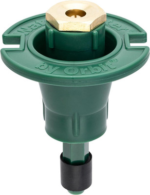 Orbit 54028 Plastic Pop-Up Flush Head Sprinkler with Brass Half Pattern Spray No