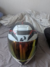 Motorcycle Helmet, Retro Motorcycle Helmet, Full Face Helmet for Men Women Visor