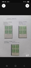GUERNSEY PRESS CO BLOCKS 1944 POSTAGE MINT 3 TYPES OF PAPER. Excellent blocks