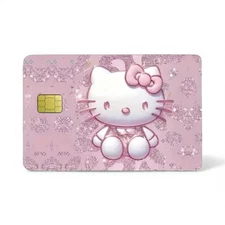 Hello Kitty Pink Shimmer Diamonds Credit Debit Bank Card Skin Cover Sticker