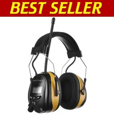 Premium Noise Reduction Ear Muffs with Digital Radio  LCD Display - NRR 25dB