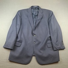 Jos A Bank Navy Blue Jacket Size 52R Sport Coat 100 Wool Two Button Blazer