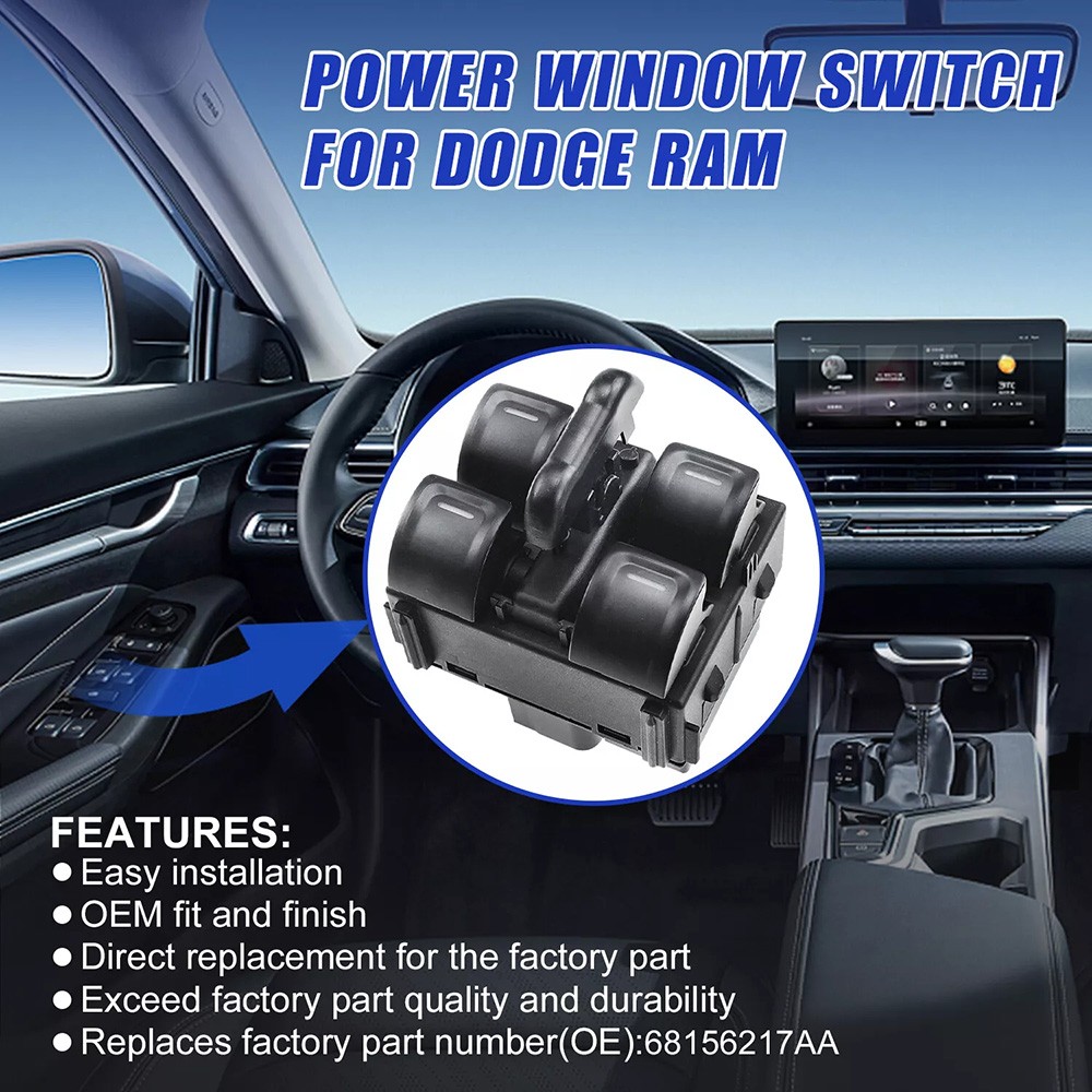 For 11-18 Jeep Wrangler Unlimited Driver Side Master Power Window Control Switch thumbnail 9