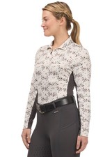 Kerrits In The Zone Coolcore Long Sleeve Shirt - White Happy Herds