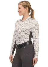 Kerrits In The Zone Coolcore Long Sleeve Shirt - White Happy Herds