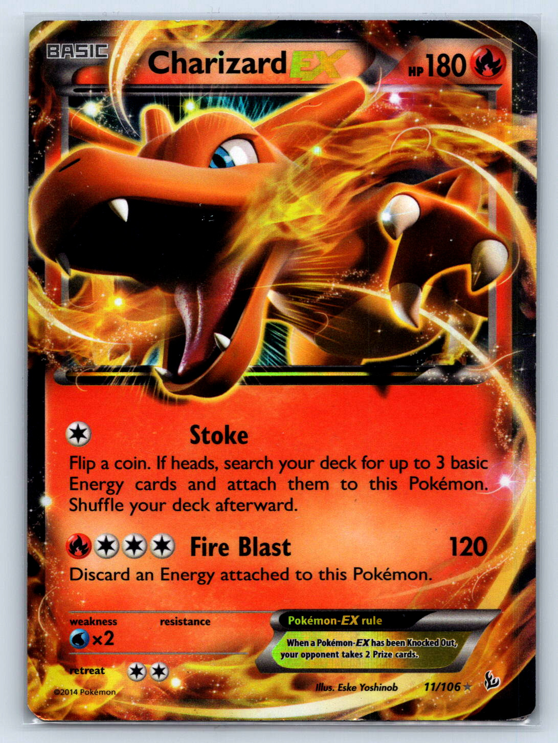 Pokemon TCG XY Flashfire 11/106 Charizard EX NM