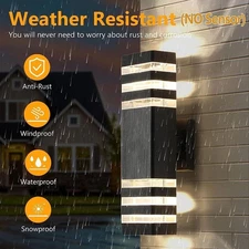 Modern LED Up Down Wall Light Sconce Dual Head Lamp Fixtures Outdoor Waterproof.