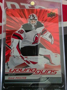 2024 UPPER DECK #494 ISAAC POULTER YOUNG GUNS ROOKIE OUTBURST RED RC /25