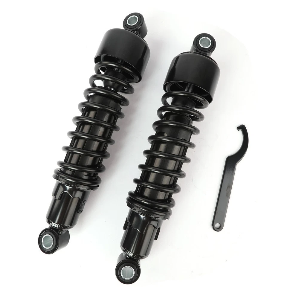 11.75 Rear Shocks Lowering For 1991-17 Harley Dyna Low Rider Fat Bob Wide Glide Foto 4 de 4