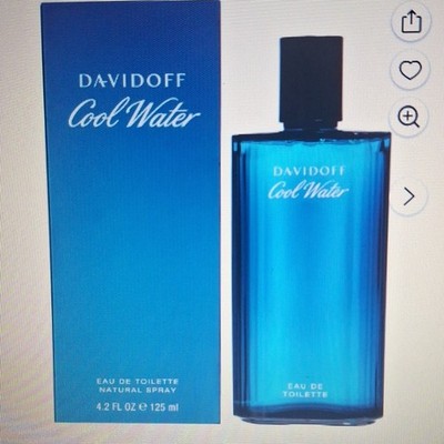 Davidoff Cool Water Eau de Toilette Spray Men's Fragrance 4.2 fl oz Regular Size