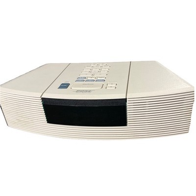 Bose Wave Radio CD Player AM FM Clock Music System Model AWRC1P White No Remote 