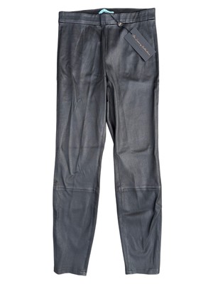 NWT Antonio Melani Luxury Genuine Leather Jeggings Straight Leg Pants Size 6