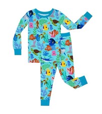 Little Sleepies Disney   Nemo  s Reef Bamboo Pajama Set 2 Piece Size 4T NWT