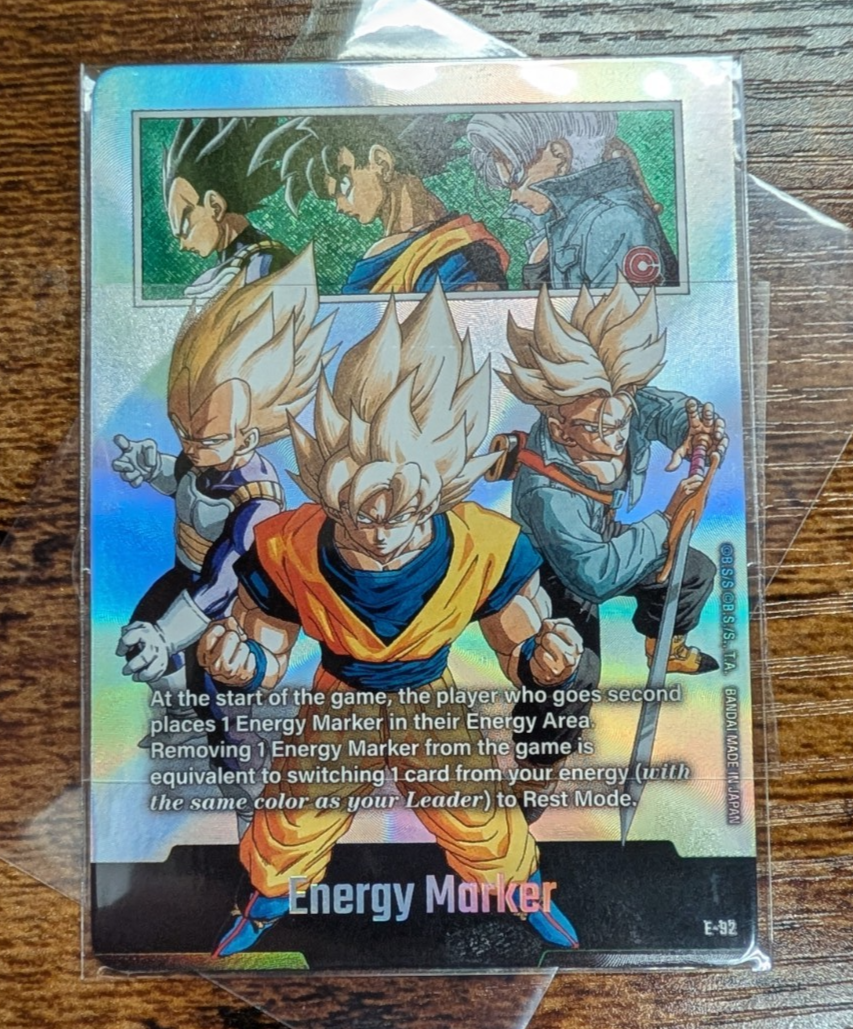Son Goku E-92 Energy Marker Manga Sealed Promo Gold Dragon Ball