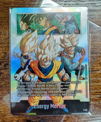 Son Goku E-92 Energy Marker Manga Sealed Promo Gold Dragon Ball