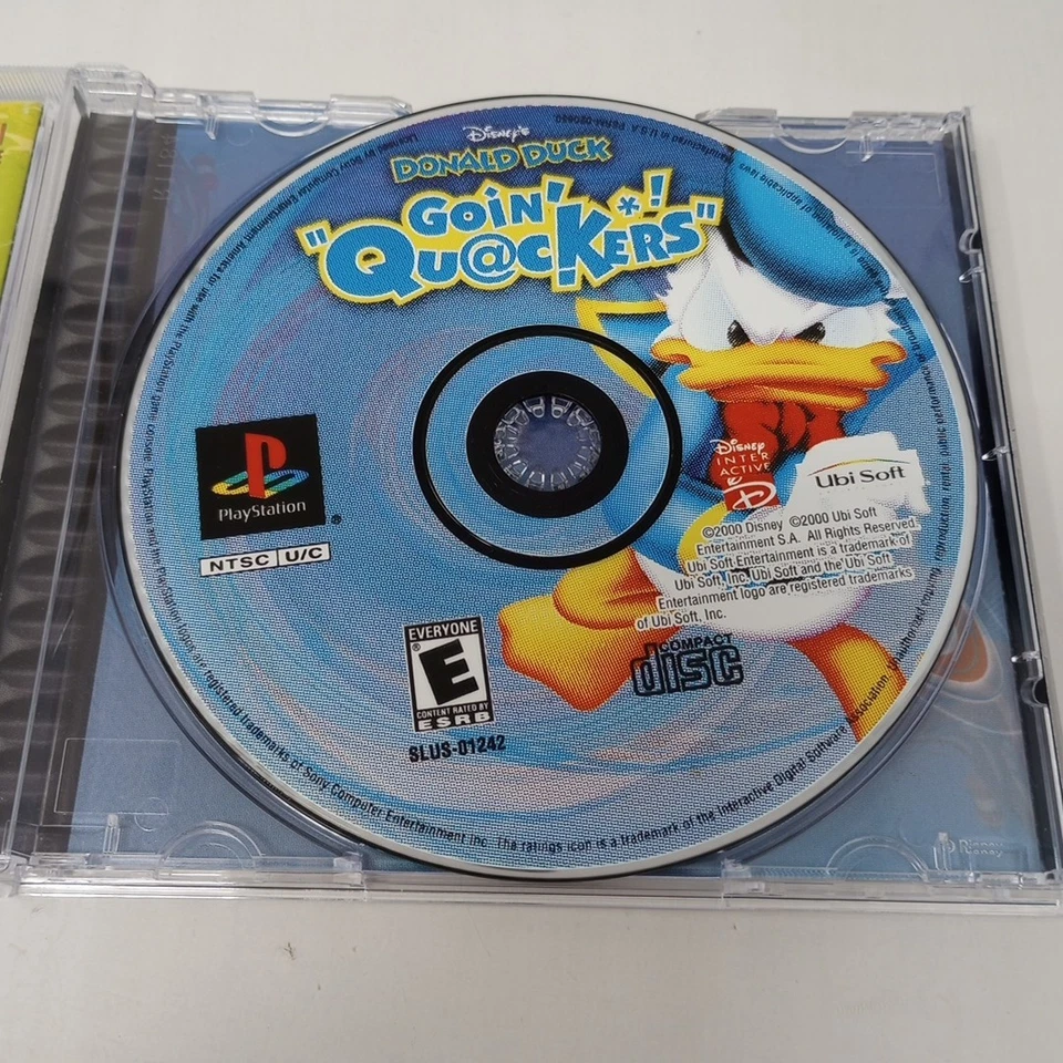 Disco, estuche y manual Donald Duck Goin' Quackers (Playstation 1) PS1 Foto 2 de 4