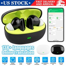 V5.3 AI Translator Earbuds 138 Languages Real Time Online Translation Earphones