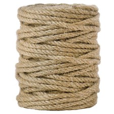 Tenn Well 5mm Jute Rope, 100 Feet 4Ply Twisted 3/16 inch x 100 feet, Brown