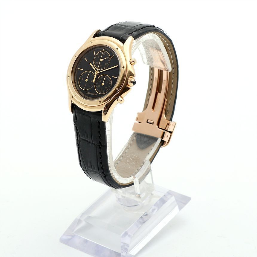 Cartier Cougar Chrono Chrono Gold 33 Large Black W3500851 Men's Unisex 138161467 thumbnail 6