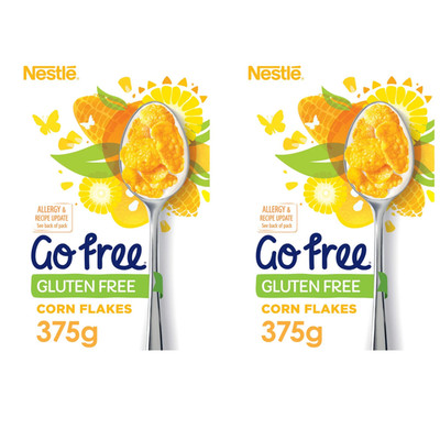 Nestlé Go Free glutenfreie Maisflocken Frühstückscereal 375g PACKUNG JE 2