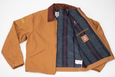 Carhartt Detroit J001 BRN Blanket Lined 125th Anniversary jacket made USA SZ LT