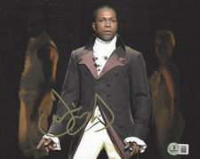 LESLIE ODOM JR. SIGNED HAMILTON 8x10 PHOTO BROADWAY PLAY ACTOR BAS BECKETT COA