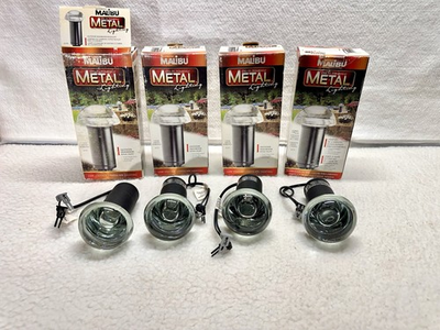 #ad #ad 4 MALIBU 10W Low Voltage 12V Garden Landscape Path MUSHROOM Metal Glass Top $99.00