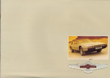 ASTON MARTIN LAGONDA BROCHURE, UNKNOWN TEXT ?, TEXT SHOWN IN SCAN.