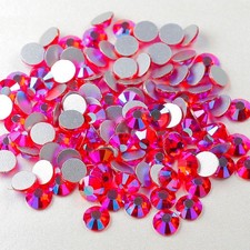 SS10, SS16, SS20 1440 pcs light siam red AB flatback glass rhinestones DIY Craft