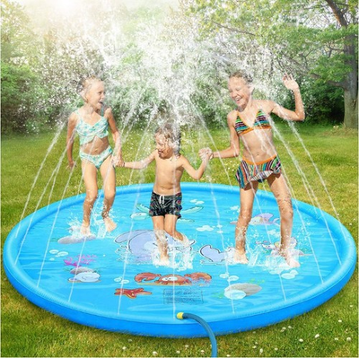 #ad Durable Children#x27;s Water Spray Pool Mat Splash Play Pad Mat Water Spray Pool $13.69