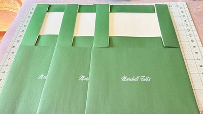 Marshall Fields & Co Green Shirt Gift Box 11''x9'' Lot 3 Never Used Vintage