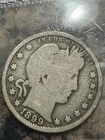 1899-s Barber Quarter, Better Date, Scratch on Reverse, 99 Cent Shipping