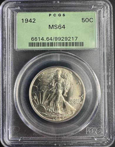 1942 Walking Liberty Half PCGS MS64 OGH – Old Green Holder