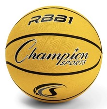 Champion Sports Official Size Pro Size 7 Rubber Basketball/Yellow