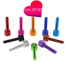Aluminium Knurled Thumb Screw Inch 1/4-20X30 Flat Head Thumbscrew Bolt coloured