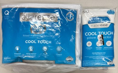 Allerease Queen Cool Touch Mattress & Pillow Protectors Bundle, New