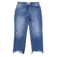 Free People Women's Jeans Distressed Denim Bottoms Ripped Casual Pants Size 28