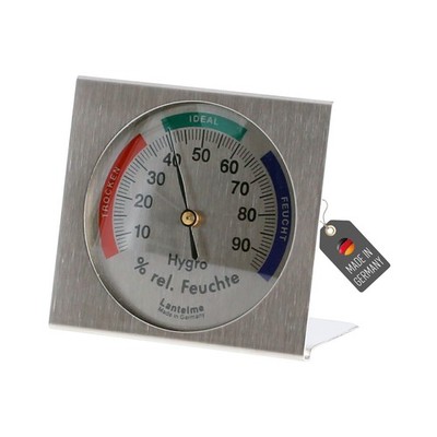 Edelstahl Luftfeuchtemesser Analog Hygrometer Raumklimakontrolle Wohnung Zimmer