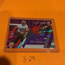 2017 Panini Unparalleled PURPLE RAINBOW SPOKES /149 David Njoku ROOKIE Browns