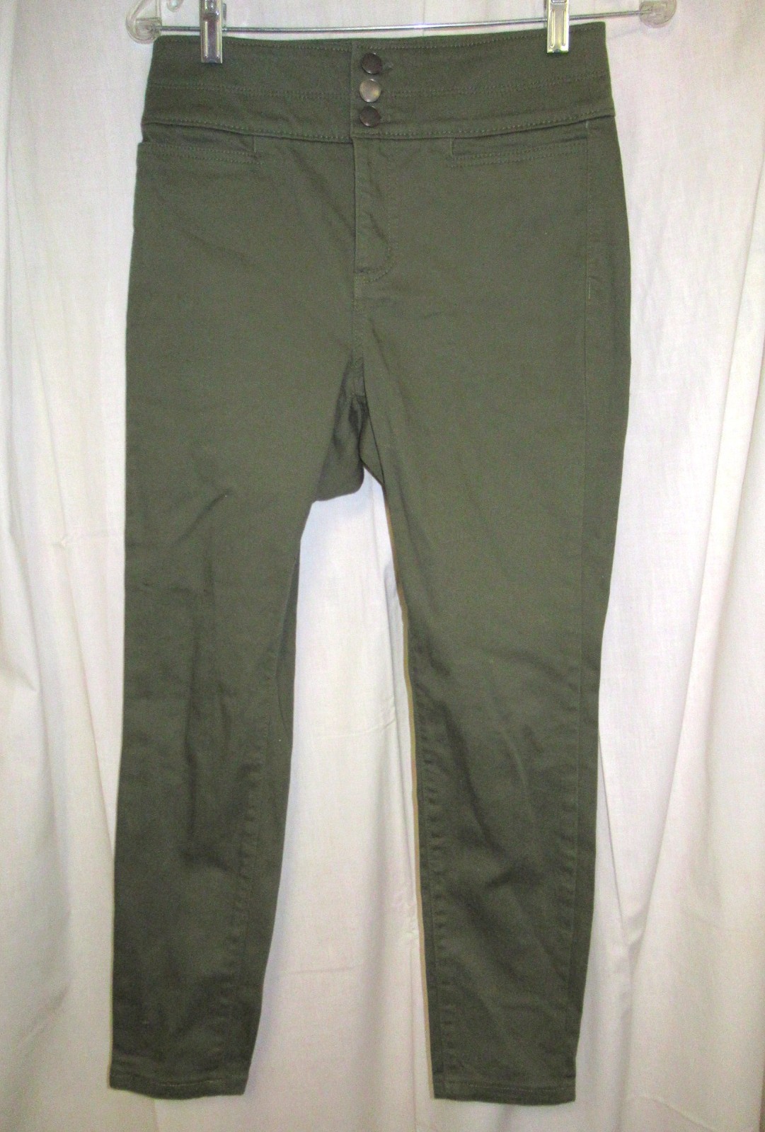 LOFT Ann Taylor ~ High Rise Skinny Pants JEANS OLIVE GREEN ~ Size 2 P