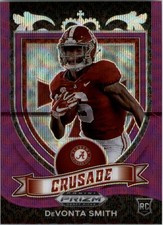 2021 Panini Prizm Draft Picks Prizms Purple Wave #165 DeVonta Smith C - FB