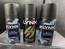 Lynx Africa Blue Lavender Deodorant Body Spray Travel Gym Mini Cans Bottles X3
