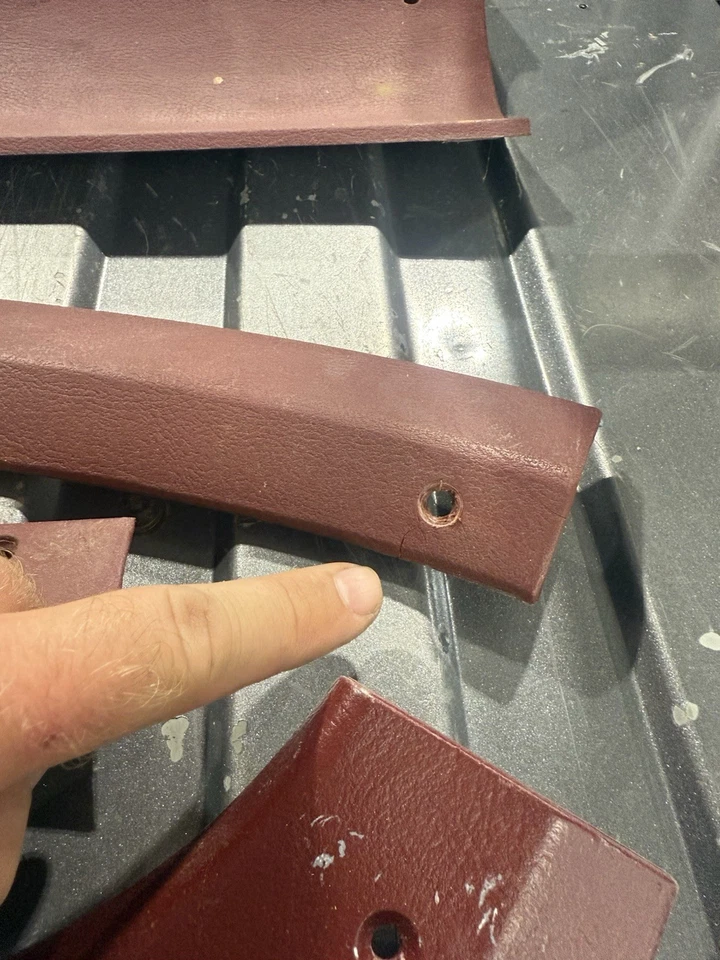 1989-1993 DODGE RAM 150 D250 W350 1ST GEN Red Headliner Trim Set - Image 3 of 4