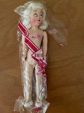 VINTAGE 1950'S  UNIQUE LOWHEEL DOLL - ALL PLASTIC SLEEP EYES