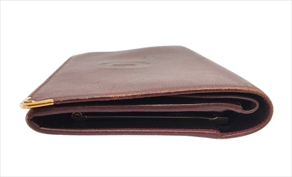 Must De Cartier Leather Bi-fold Envelope Wallet Bordeaux (1001-1) - Image 4 of 4